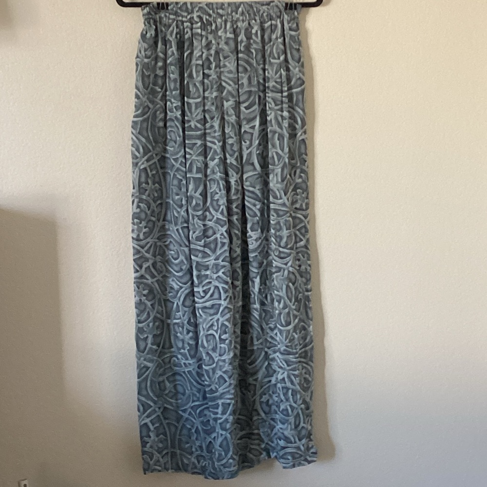 Emanuel Ungaro Blue and Gray flowy pants